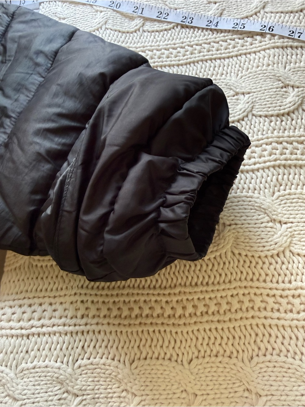 Lane Bryant Black Quilted Hooded Puffer Coat with Gold Hardware - 26/28 - Picture 10 of 13